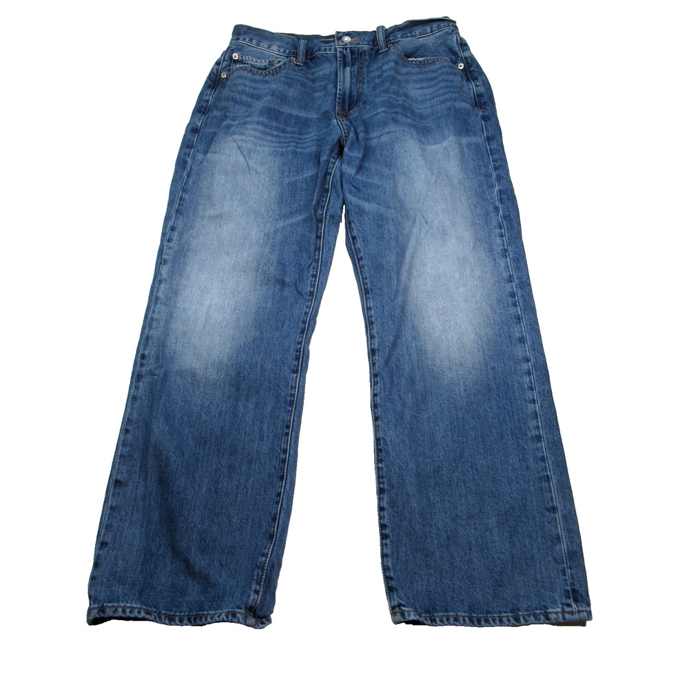 Lucky Brand Mens 181 Relaxed Straight Jeans 34 x 30 Blue Medium Wash